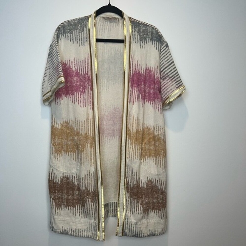 Soft Surroundings Womens S M Rio Vista Cardigan Kimono Top Layering Boho Artsy